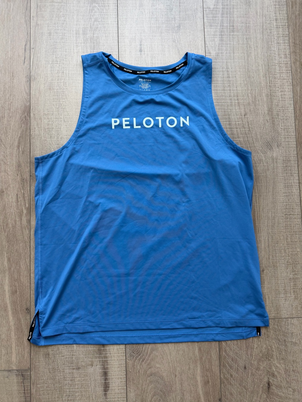 Peloton Men's Athletic Tank Top - Blue Size Latge